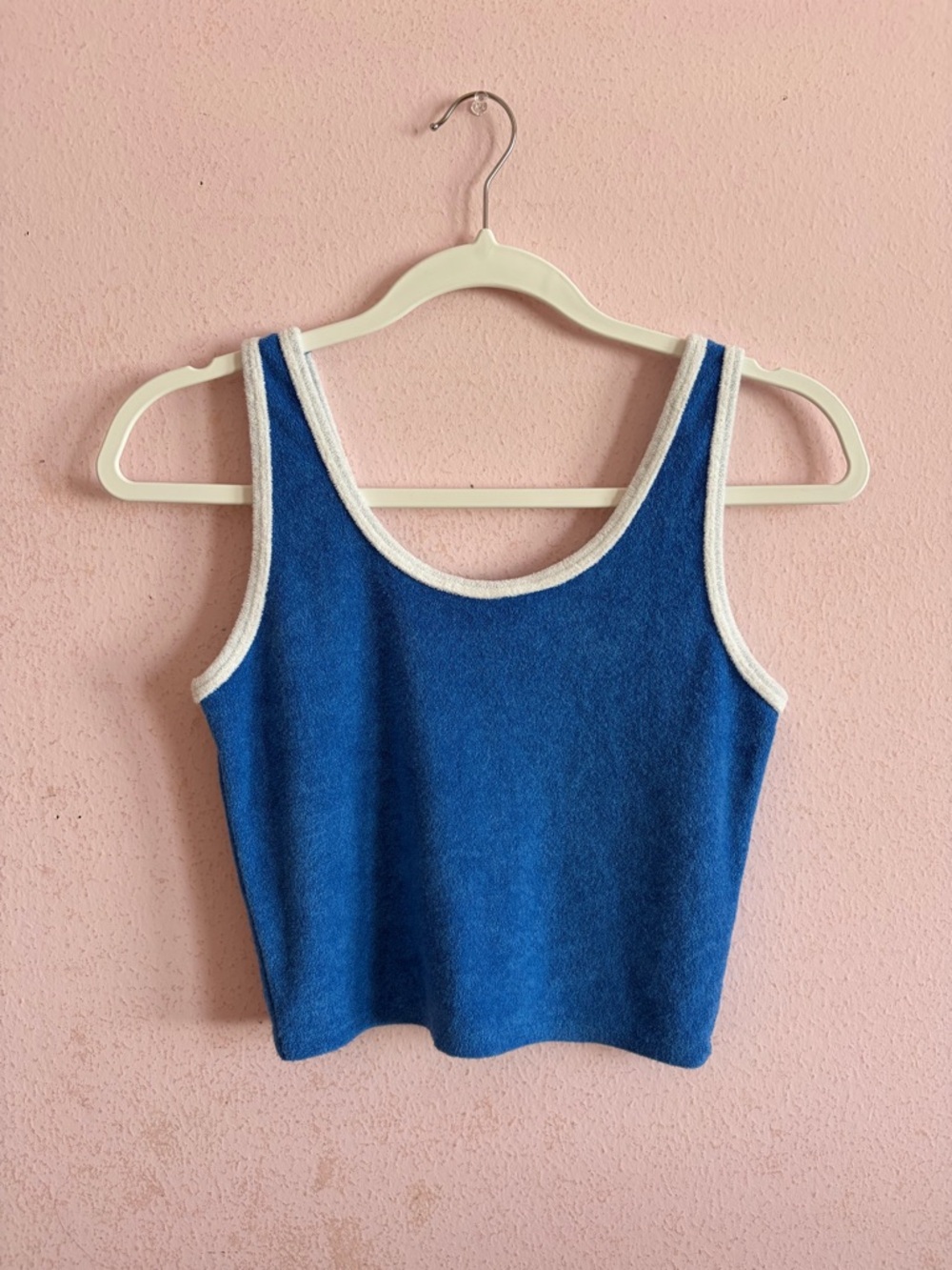 Hollister Preppy Scoop Neck Soft Terry Cloth Casual Summer Slim Fit Crop Tank